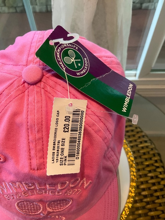 Wimbledon Pink Gray Denim Hat From Harrods NWT main image 6